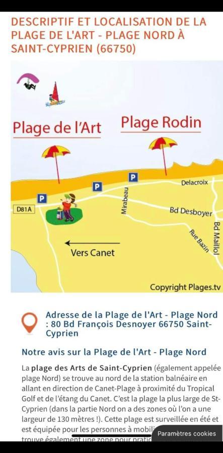Appartement Saint Cyprien Plage Residence Les Mas De La Mer Dış mekan fotoğraf